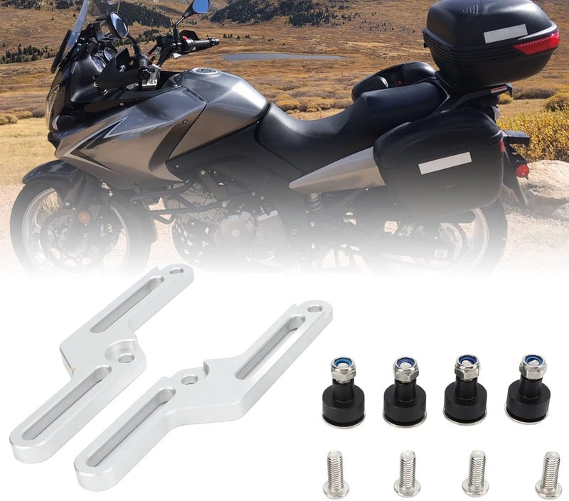 woobles Windshield Adjuster Windshield Mount Kit Increases Stability Aluminum Alloy Long Durability for Motorcycles (Silver) - Image 5